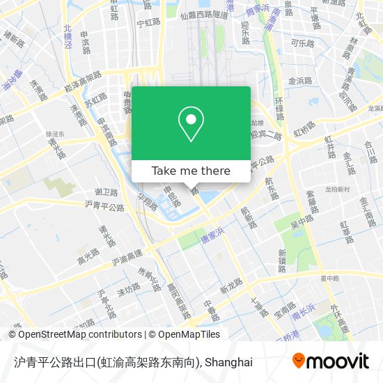 沪青平公路出口(虹渝高架路东南向) map