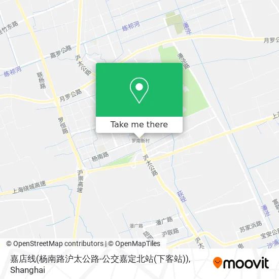 嘉店线(杨南路沪太公路-公交嘉定北站(下客站)) map