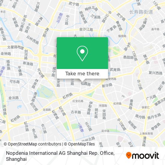 Nopdenia International AG Shanghai Rep. Office map