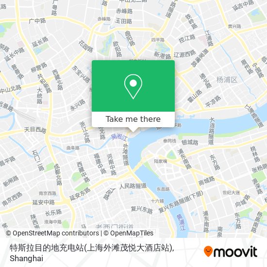 特斯拉目的地充电站(上海外滩茂悦大酒店站) map