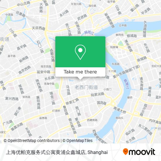 上海优帕克服务式公寓黄浦众鑫城店 map