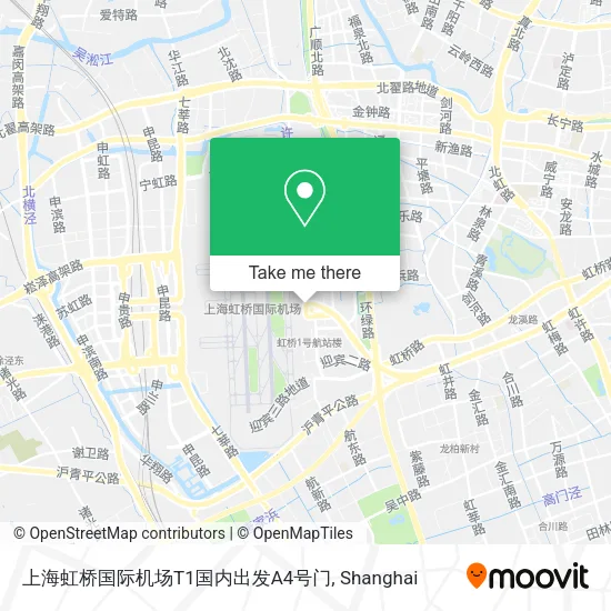 上海虹桥国际机场T1国内出发A4号门 map