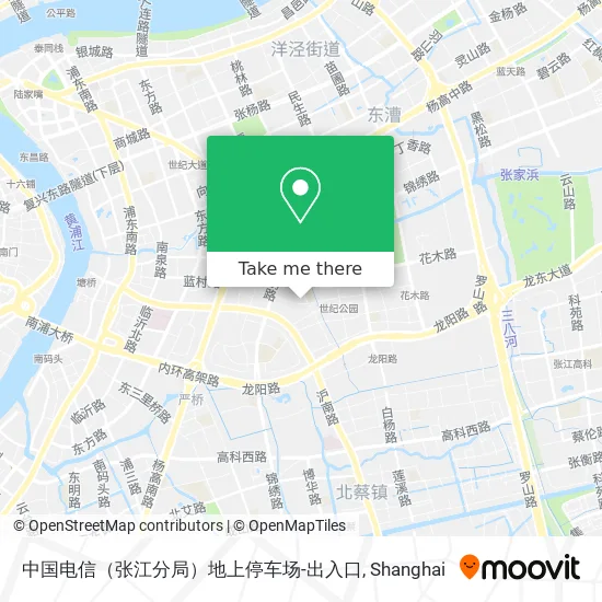 中国电信（张江分局）地上停车场-出入口 map