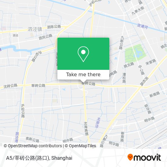 A5/莘砖公路(路口) map