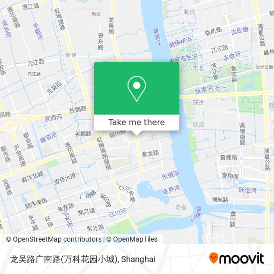 龙吴路广南路(万科花园小城) map