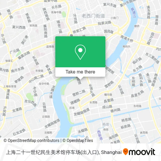 上海二十一世纪民生美术馆停车场(出入口) map