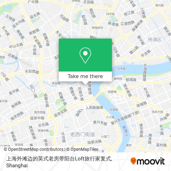 上海外滩边的英式老房带阳台Loft旅行家复式 map