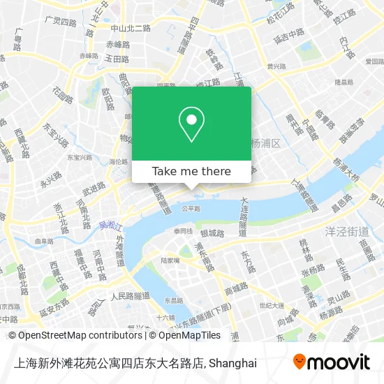 上海新外滩花苑公寓四店东大名路店 map