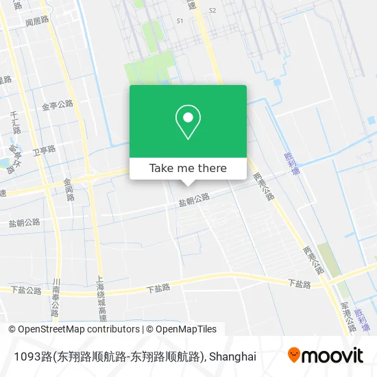 1093路(东翔路顺航路-东翔路顺航路) map
