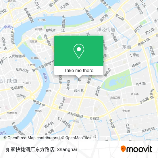 如家快捷酒店东方路店 map