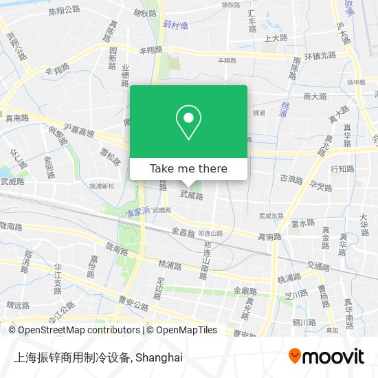 上海振锌商用制冷设备 map