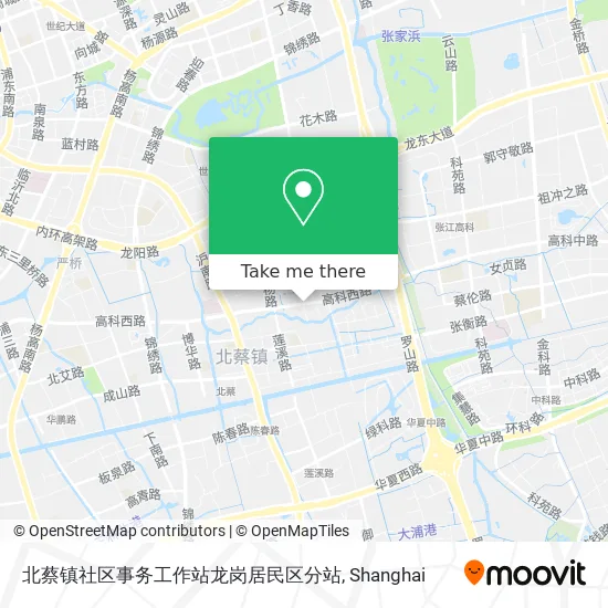 北蔡镇社区事务工作站龙岗居民区分站 map