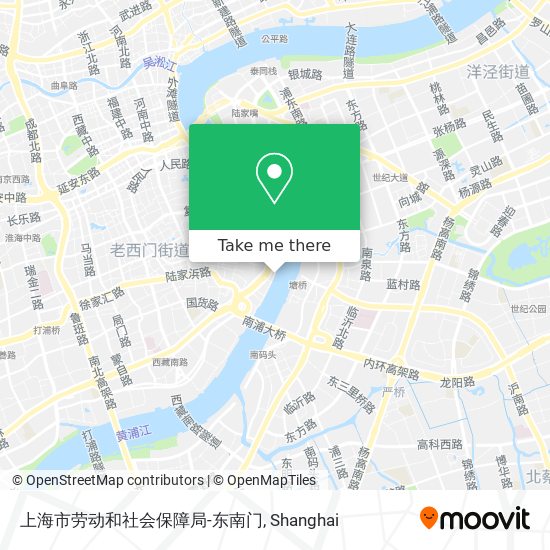 上海市劳动和社会保障局-东南门 map