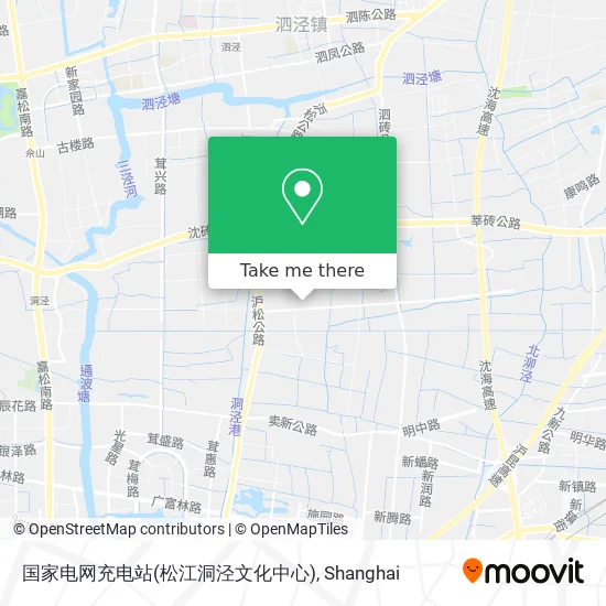 国家电网充电站(松江洞泾文化中心) map