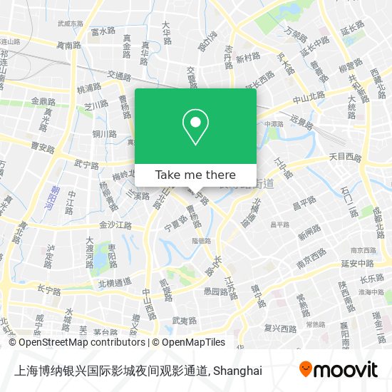 上海博纳银兴国际影城夜间观影通道 map