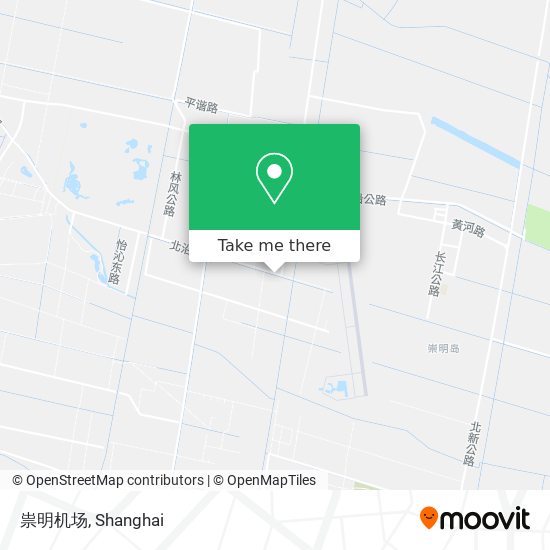 祟明机场 map
