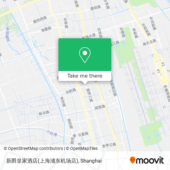 新爵皇家酒店(上海浦东机场店) map