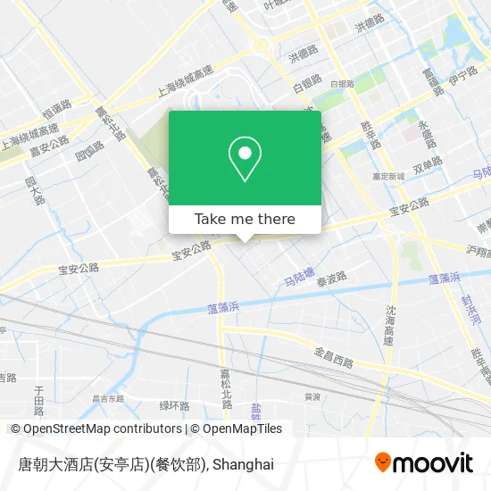唐朝大酒店(安亭店)(餐饮部) map