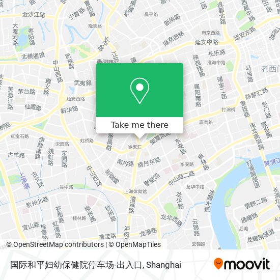 国际和平妇幼保健院停车场-出入口 map
