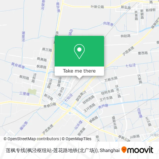 莲枫专线(枫泾枢纽站-莲花路地铁(北广场)) map