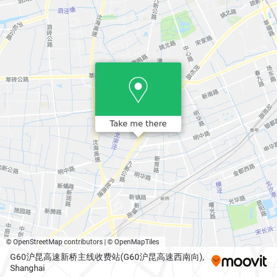 G60沪昆高速新桥主线收费站(G60沪昆高速西南向) map