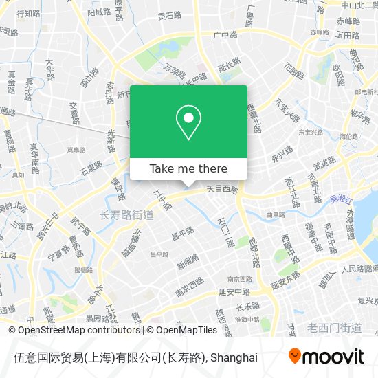伍意国际贸易(上海)有限公司(长寿路) map