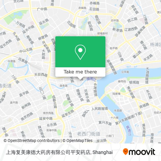上海复美康德大药房有限公司平安药店 map