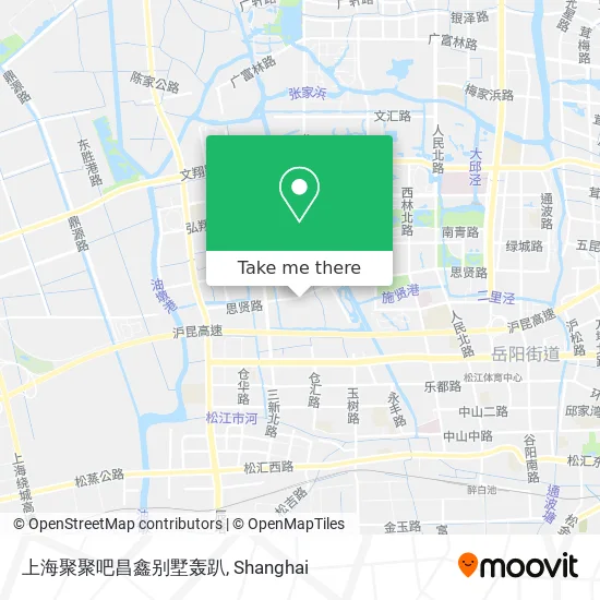 上海聚聚吧昌鑫别墅轰趴 map