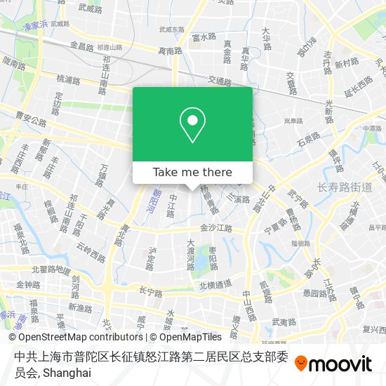 中共上海市普陀区长征镇怒江路第二居民区总支部委员会 map