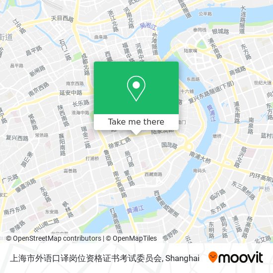 上海市外语口译岗位资格证书考试委员会 map