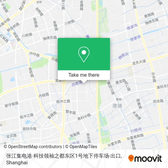 张江集电港·科技领袖之都东区1号地下停车场-出口 map