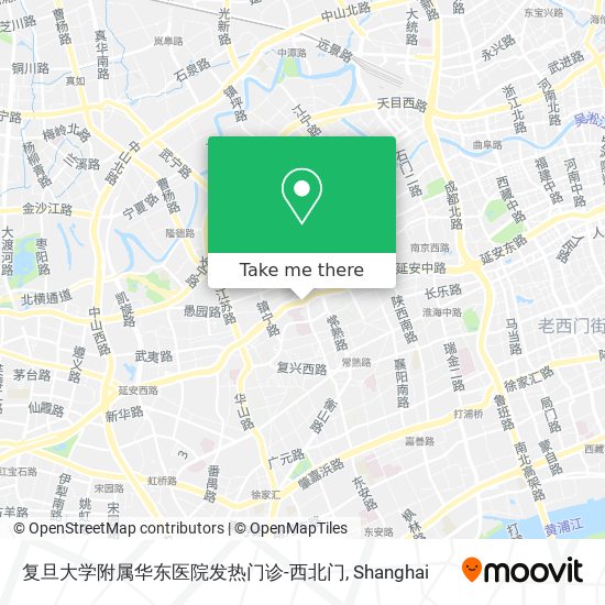 复旦大学附属华东医院发热门诊-西北门 map