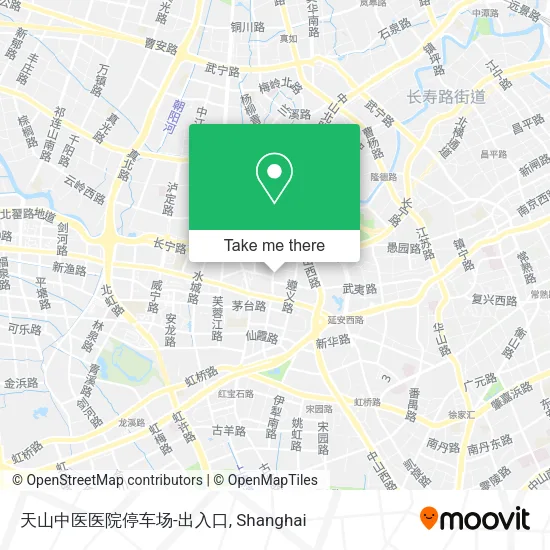 天山中医医院停车场-出入口 map