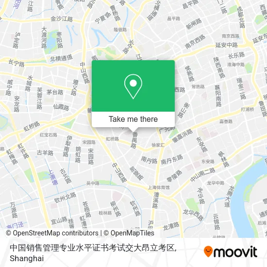 中国销售管理专业水平证书考试交大昂立考区 map