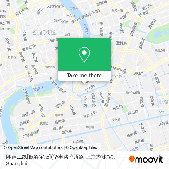 隧道二线[低谷定班](华丰路临沂路-上海游泳馆) map