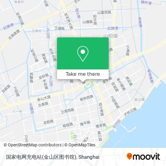 国家电网充电站(金山区图书馆) map