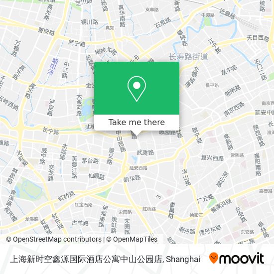 上海新时空鑫源国际酒店公寓中山公园店 map