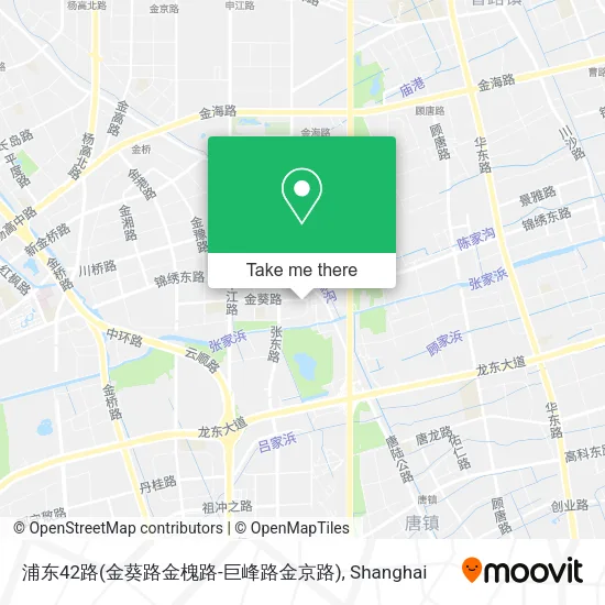 浦东42路(金葵路金槐路-巨峰路金京路) map