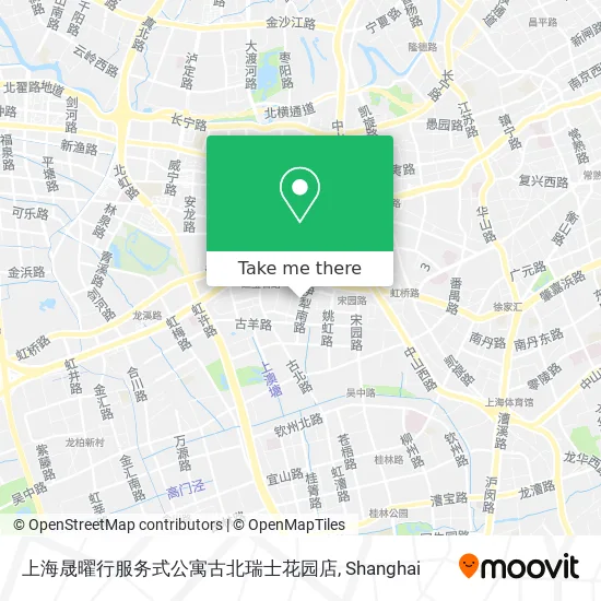上海晟曜行服务式公寓古北瑞士花园店 map