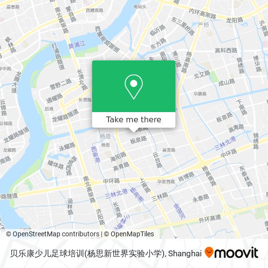 贝乐康少儿足球培训(杨思新世界实验小学) map