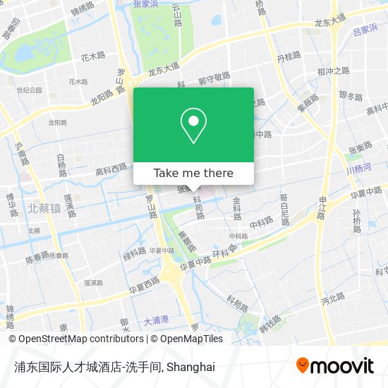 浦东国际人才城酒店-洗手间 map