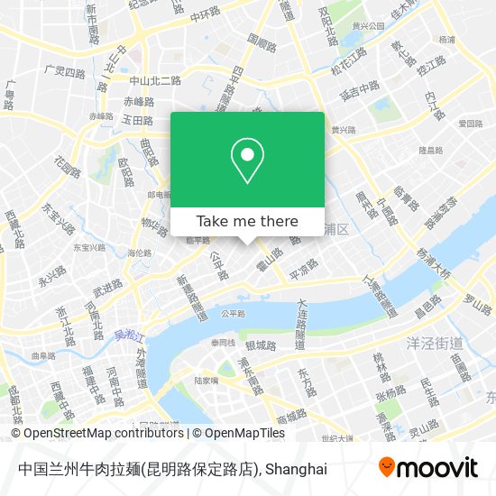 中国兰州牛肉拉麺(昆明路保定路店) map