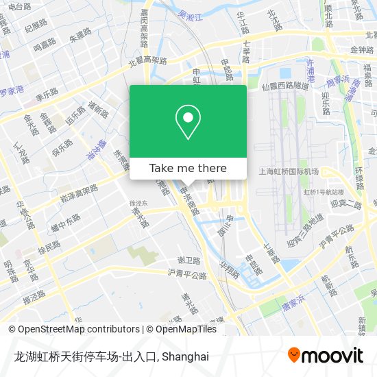 龙湖虹桥天街停车场-出入口 map