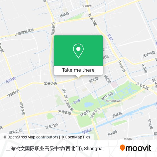 上海鸿文国际职业高级中学(西北门) map