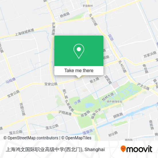 上海鸿文国际职业高级中学(西北门) map