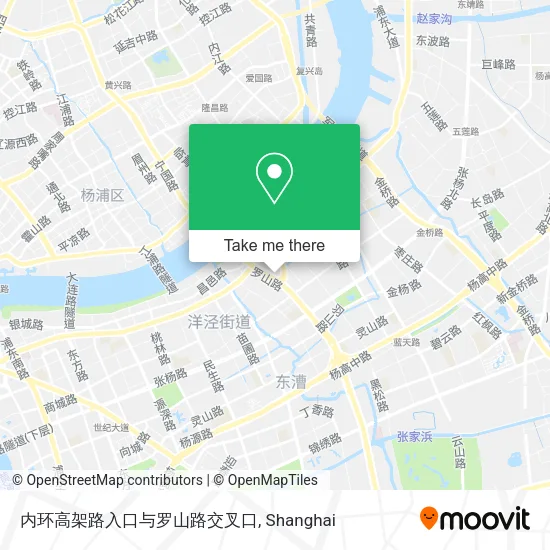 内环高架路入口与罗山路交叉口 map