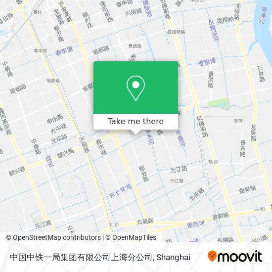 中国中铁一局集团有限公司上海分公司 map