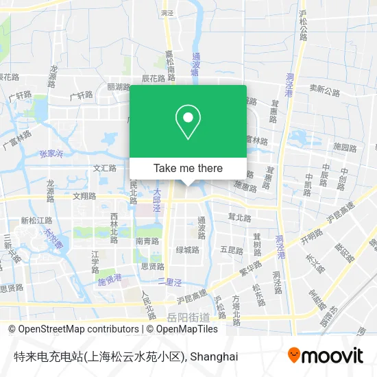 特来电充电站(上海松云水苑小区) map