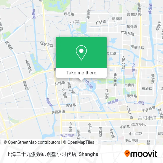 上海二十九派轰趴别墅小时代店 map