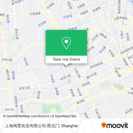 上海闽贤实业有限公司-西北门 map